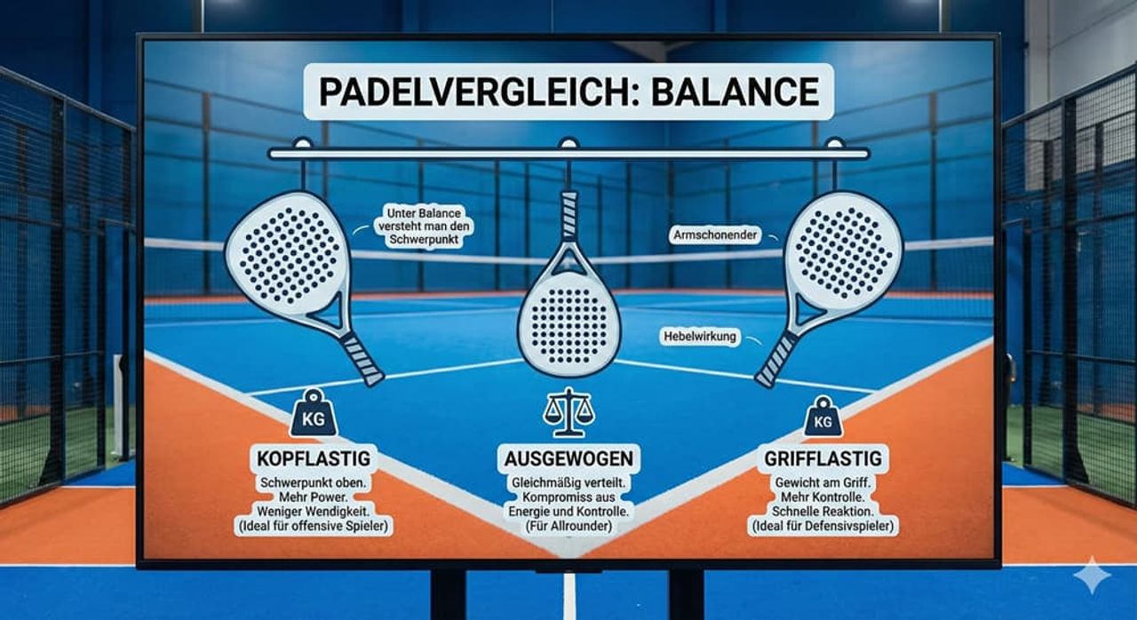 Padelschlägervergleich: Balance
