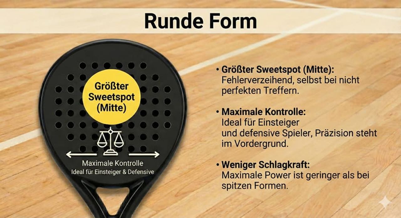 Padelschläger - Runde Form