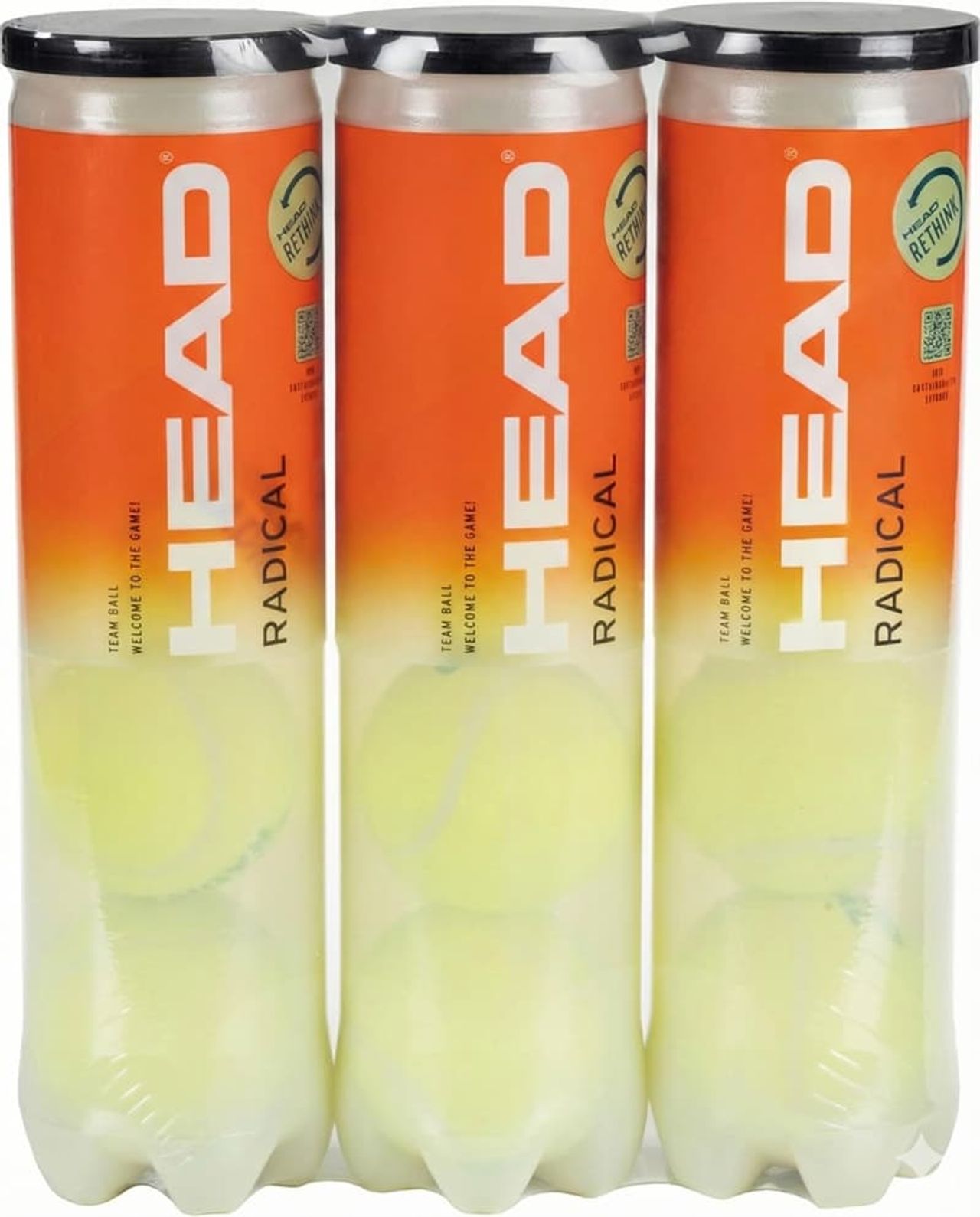 HEAD Radical Padelbälle im 3er-Pack – druckgefüllte Team- und Turnier-Padelbälle mit hoher Haltbarkeit, gleichmäßigem Sprungverhalten und konstanter Spielgeschwindigkeit