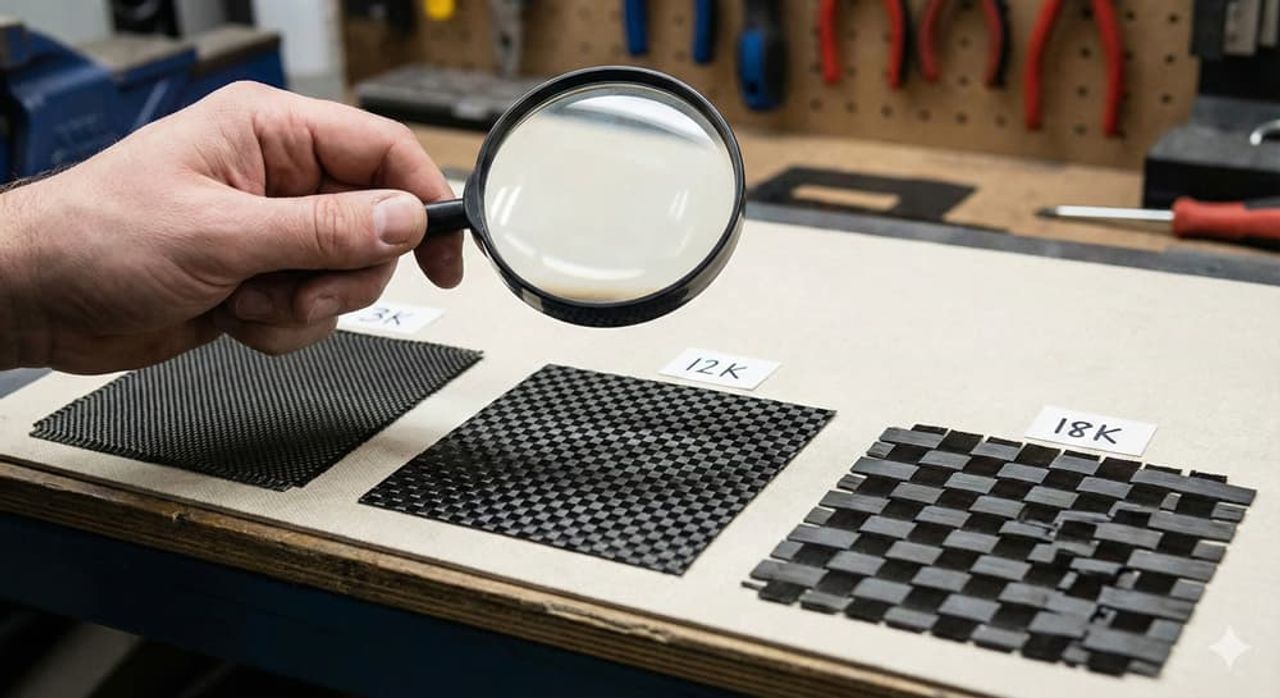 Carbon Fiber in Padelschlägern - 3K, 12K, 18K