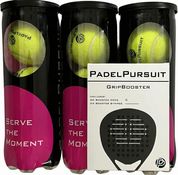Padel-Bundle GripBooster Set & Tournament Padel Tennis 3x3er Dose 9 Bälle