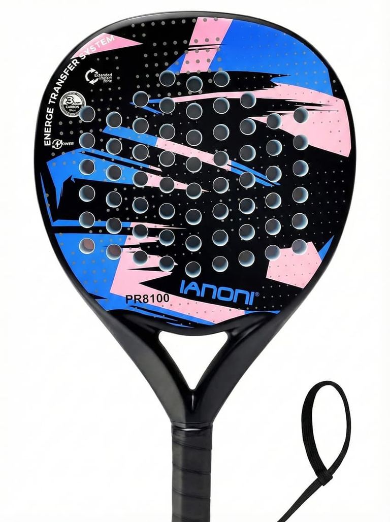 WLSRW Padelschläger Kohlefaser-Oberfläche mit Eva-Memory-Flex-Schaum-Kern